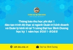 Thông báo thu học phí đợt 1 đào tạo trình độ thạc sĩ ngành Quản trị kinh doanh và Quản lý kinh tế tại Trường Đại học Bình Dương học kỳ 1 năm học 2021-2022